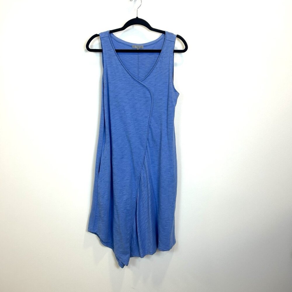 Women’s Habitat Small Blue Asymmetrical Tank Dress‎ Cotton Pockets